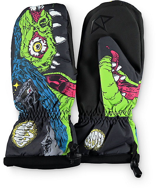 Celtek Bitten By A Mitten Goblin Snowboard Mittens Zumiez