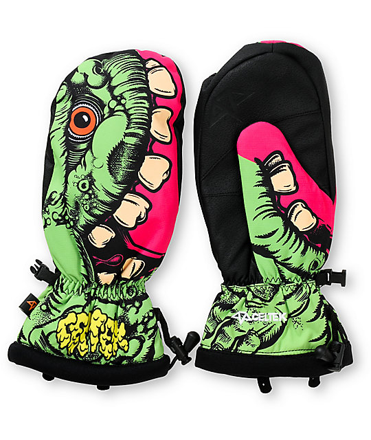 Celtek Bitten by a Mitten Slimer Green Snowboard Mitten Zumiez