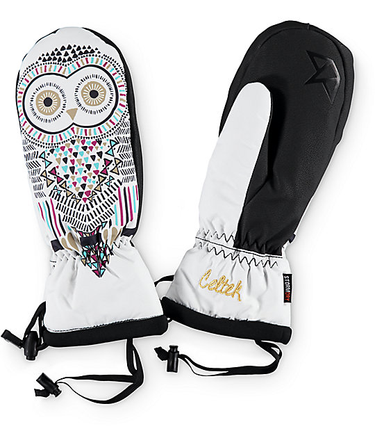 Celtek Gallery Owl Womens Snowboard Mittens Zumiez