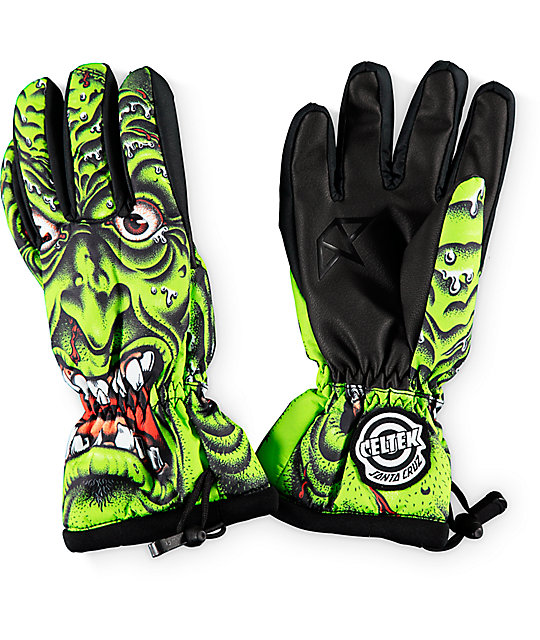 Celtek x Santa Cruz Bitten By A Glove Roskopp Snowboard Gloves Zumiez