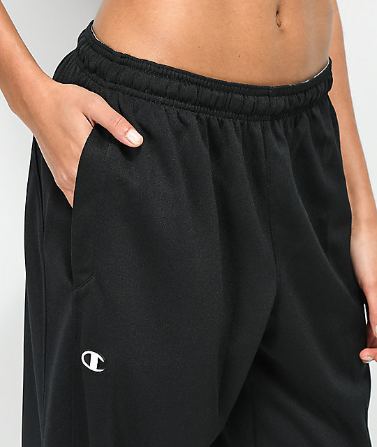 champion black track pants