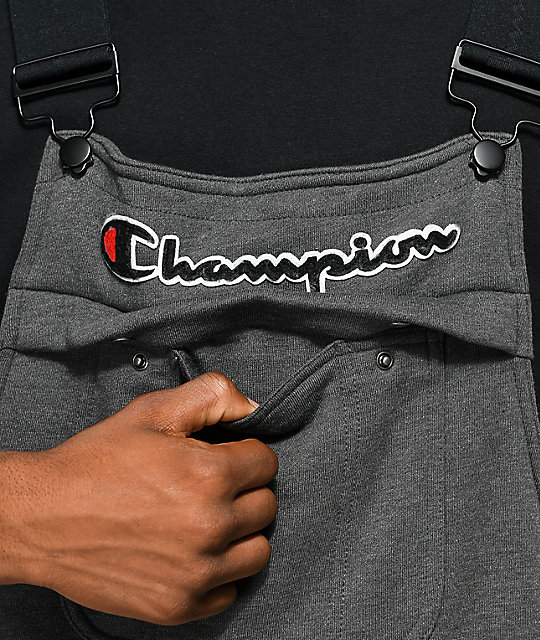 Champion Charcoal Fleece Overalls Zumiez