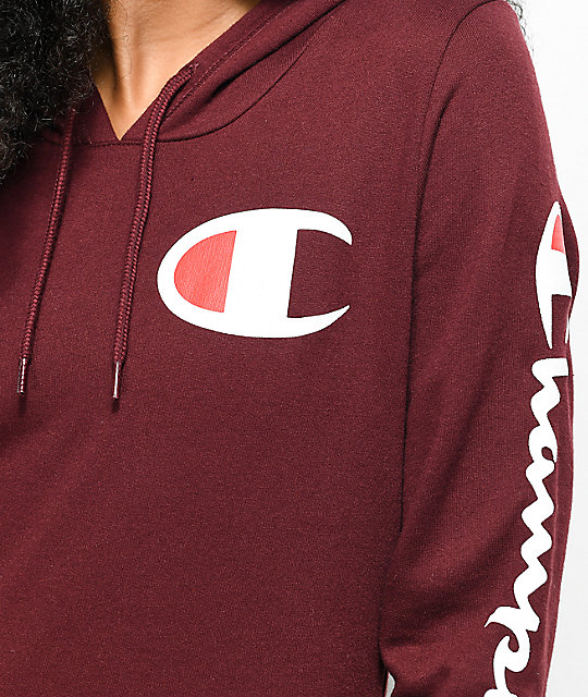 Champion Patriotic Burgundy Hoodie | Zumiez