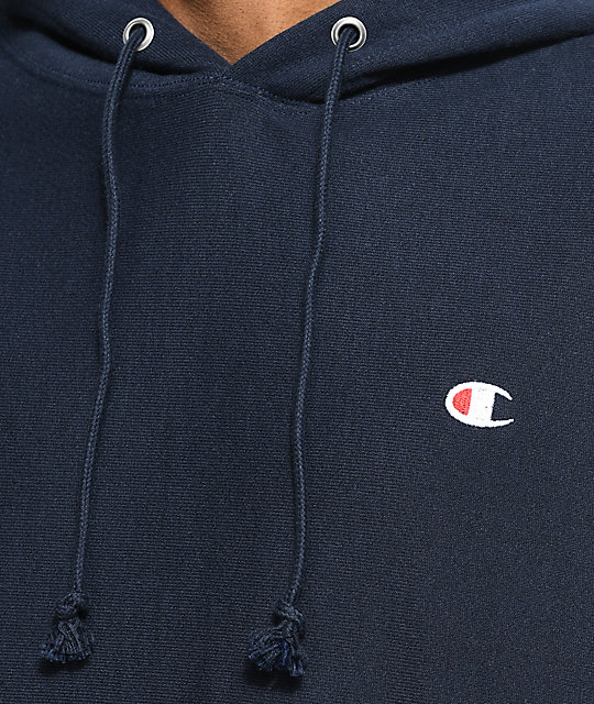 Champion Reverse Weave Navy Hoodie Zumiez.ca