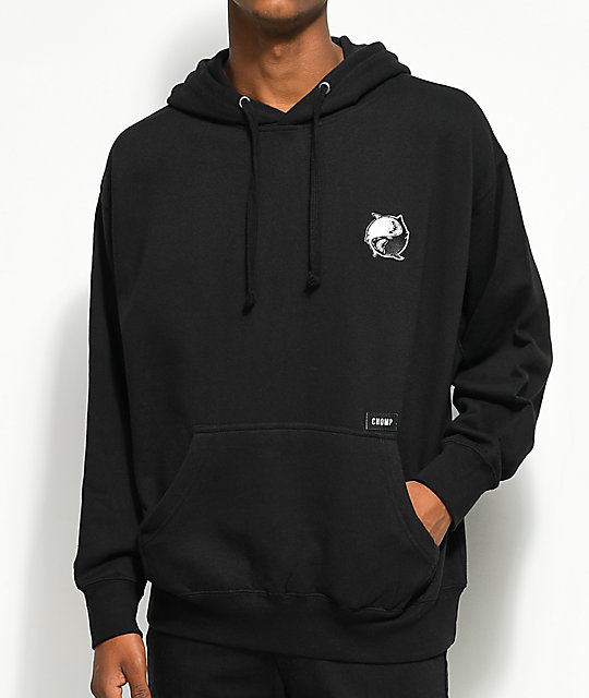 black fleece hoodie