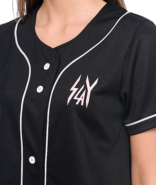 Civil Slay Black Baseball Jersey Zumiez