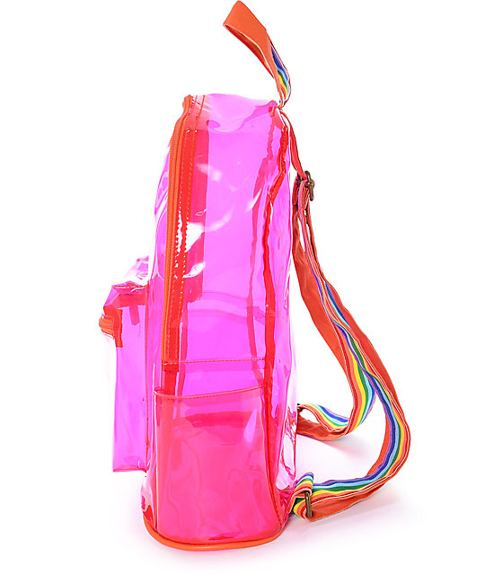 Clear Pink Rainbow Backpack Zumiez