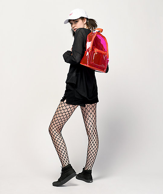 Clear Pink Rainbow Backpack Zumiez