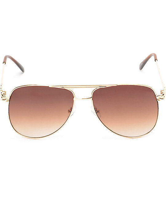Clubmaster Light Brown Sunglasses Zumiez