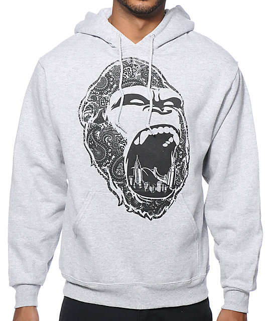Concrete Jungle Gorilla Teeth Paisley Hoodie Zumiez