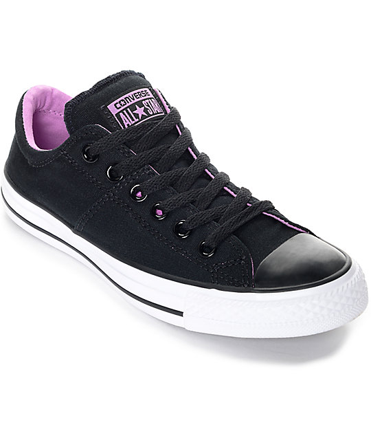 Converse Chuck Taylor All Star Madison Black, White & fuchsia Shoes