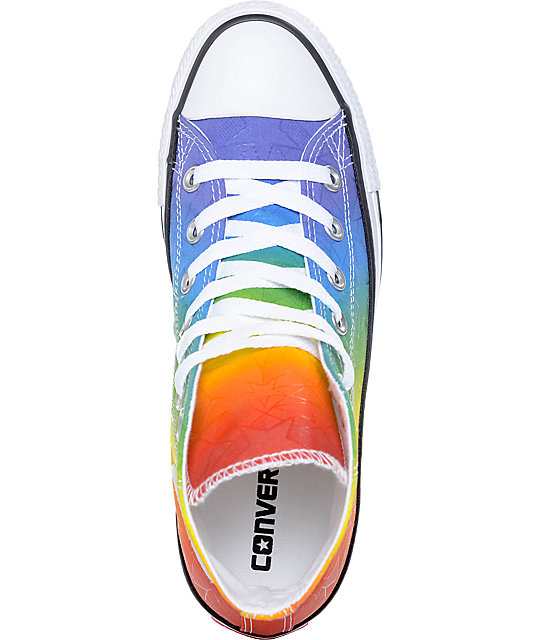 Converse CTAS Hi Pride Pack White & MultiColored Shoes Zumiez