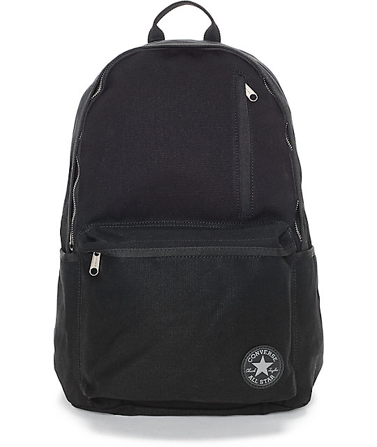 Converse Original Black Canvas Backpack | Zumiez