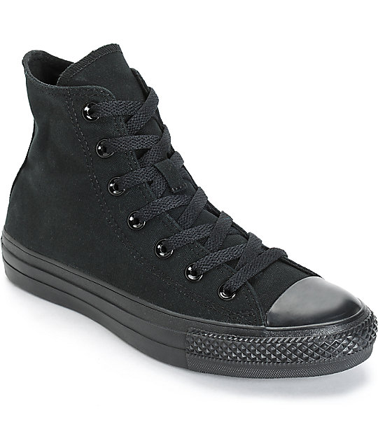 Converse Womens Chuck Taylor All Star All Black High Top Shoes Zumiez