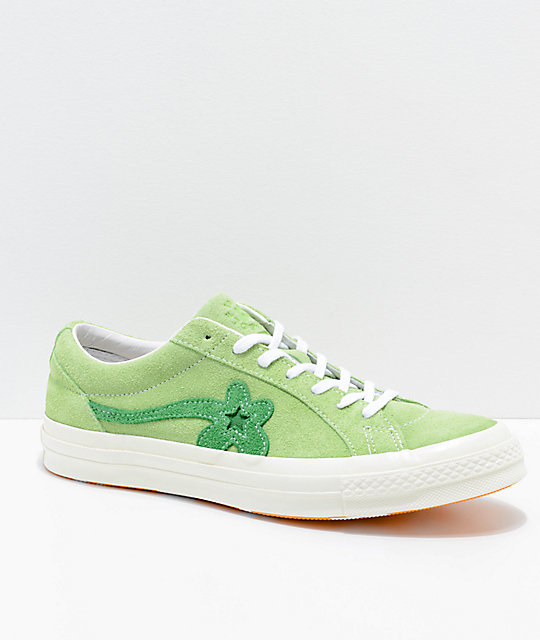 Converse x Golf Wang One Star Le Fleur Jade Lime Shoes