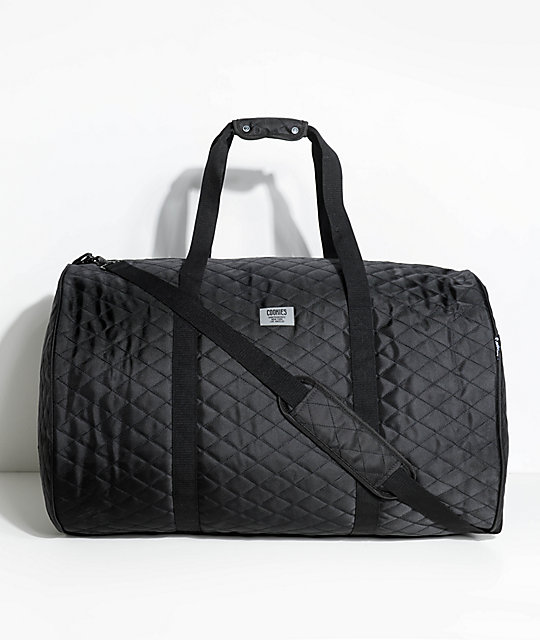 Cookies 1680 Quilted Black Duffel Bag Zumiez