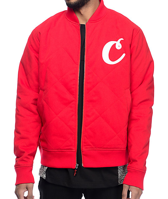 Cookies Full Court Quilted Red Jacket