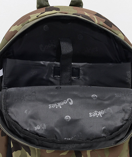 Cookies Fundamental Green Camo Backpack Zumiez
