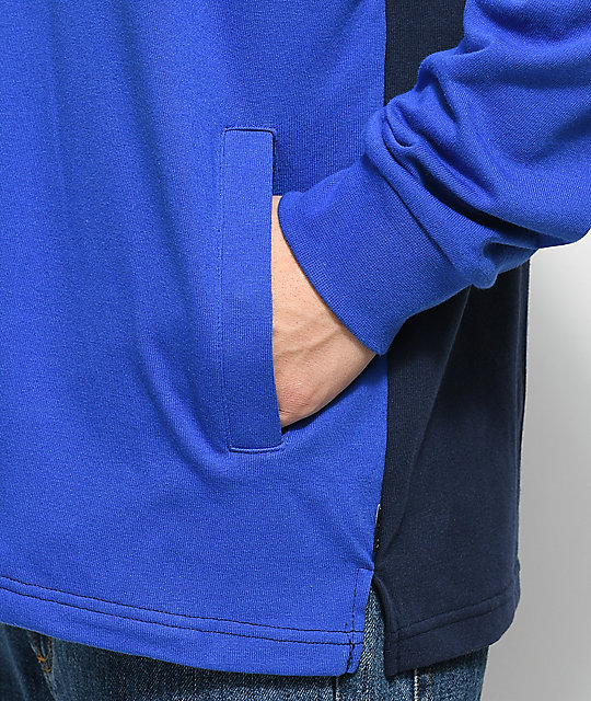 Cookies Monterey Navy & Royal Blue Pieced Hoodie Zumiez