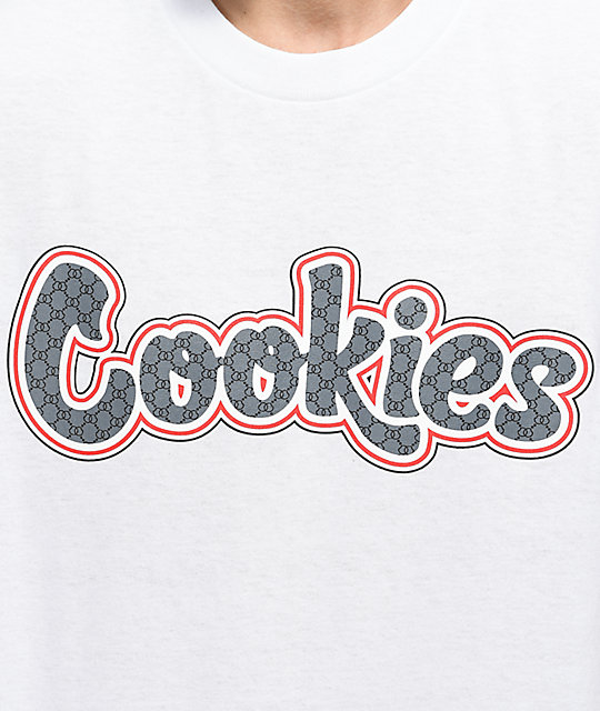 white cookies shirt