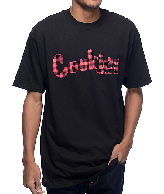 black and red cookies shirt