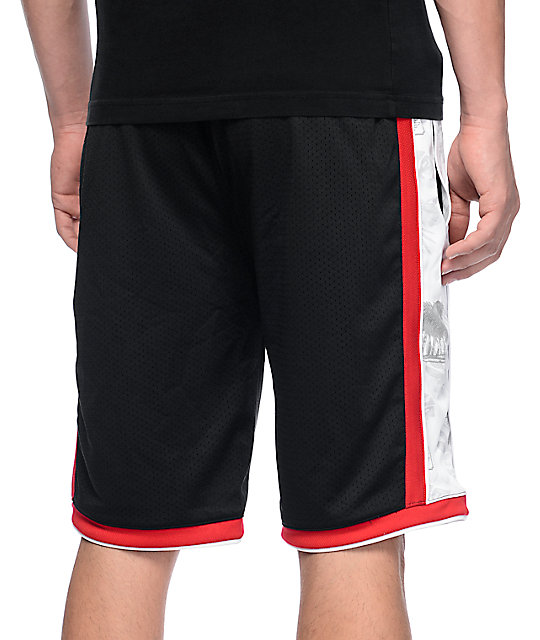 Cookies Tropical Varsity Black Mesh Shorts Zumiez