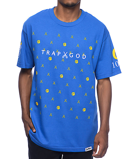 Cookies X Gucci Trap God Royal Blue & Yellow TShirt at Zumiez PDP