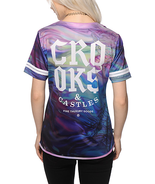 Crooks and Castles Euphoria Mesh Baseball Jersey Zumiez