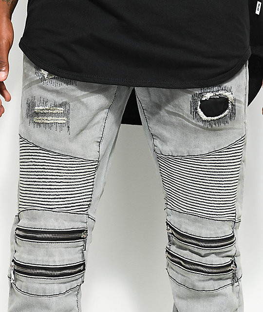 crysp denim track pants