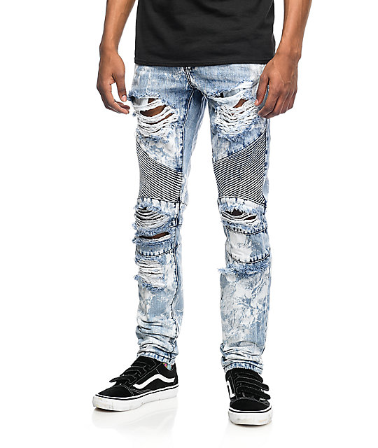 crysp denim track pants