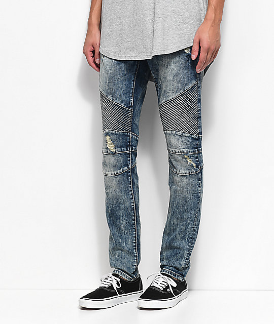 crysp denim track pants