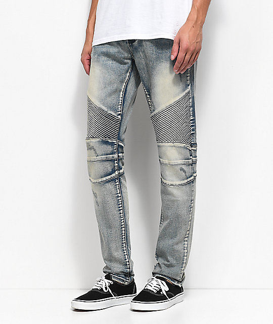 crysp denim track pants