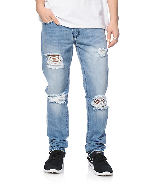 ripped regular fit jeans