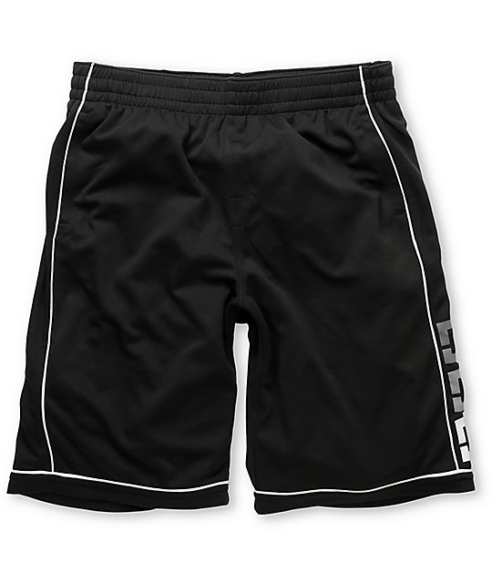 DC Overtime Black Mesh Shorts Zumiez