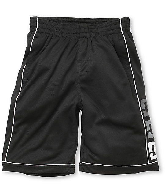 DC Overtime Boys Black Mesh Shorts Zumiez