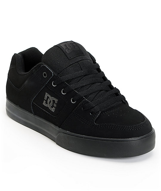 black leather dc shoes