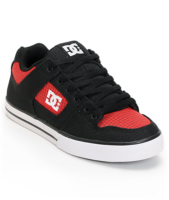 DC Pure TX Black & Red Skate Shoes Zumiez DC Pure TX Black & Red Skate Shoes Zumiez