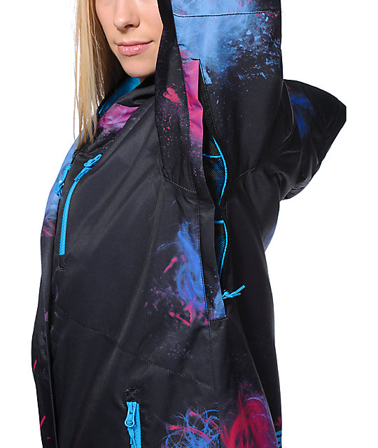 DC Riji Black Print 10K Snowboard Jacket Zumiez