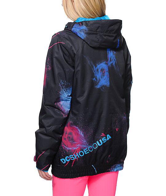 DC Riji Black Print 10K Snowboard Jacket Zumiez