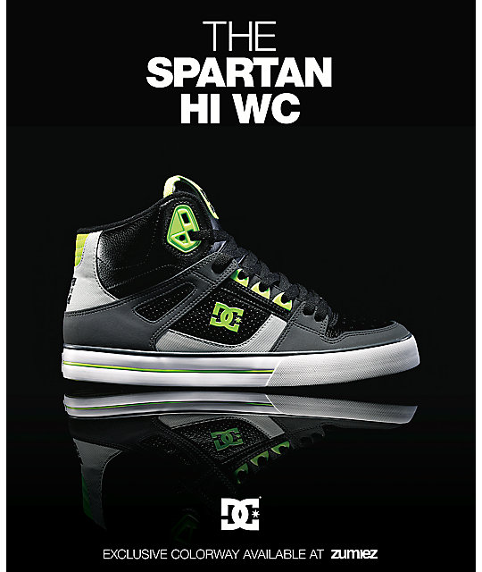 DC Spartan Hi Dark Shadow & Soft Lime Shoes Zumiez DC Spartan Hi Dark Shadow & Soft Lime Shoes Zumiez