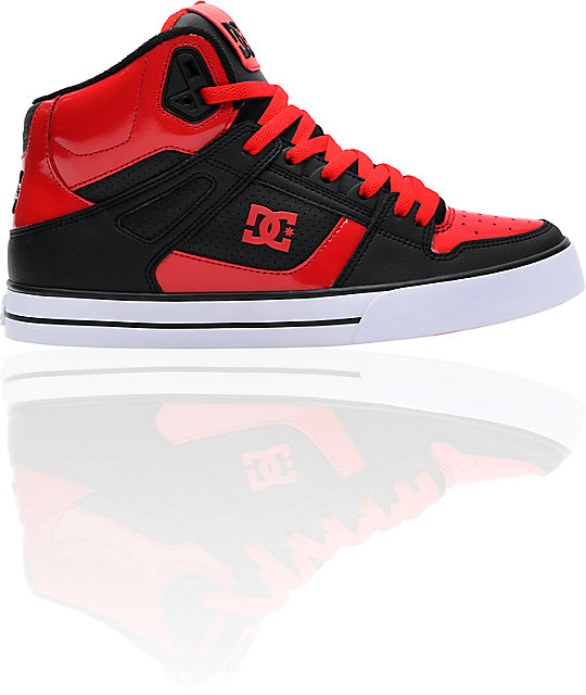 dc red and black shoes