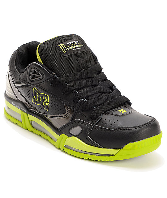 DC x Monster Versaflex Black, Charcoal & Lime Shoes Zumiez