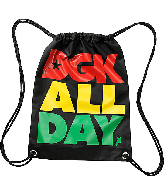 DGK All Day Rasta Drawstring Bag Zumiez