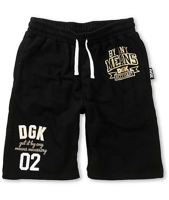 black fleece shorts