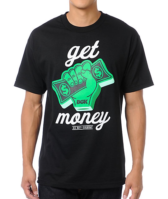 Dgk Get Money Black T Shirt Zumiez