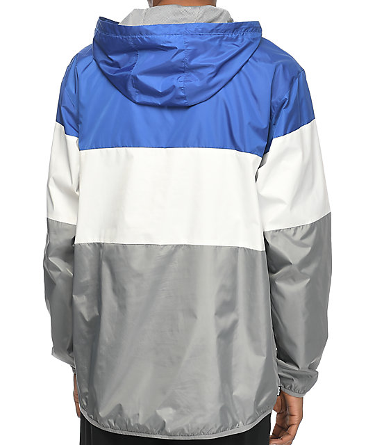 DGK Tri Navy & Blue Windbreaker Jacket Zumiez