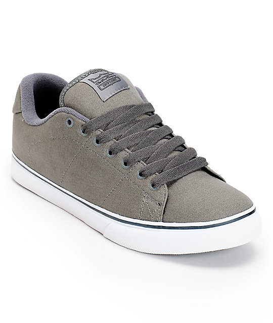DVS Gavin CT Grey Canvas Skate Shoes Zumiez