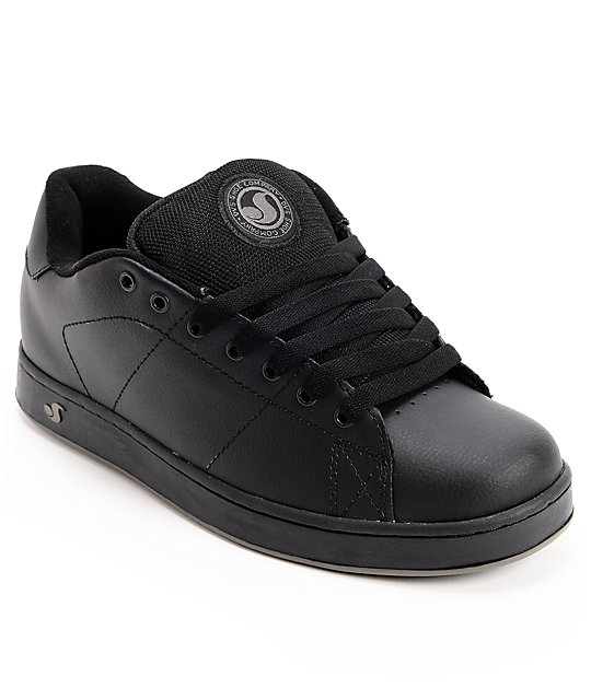 all black leather skate shoes