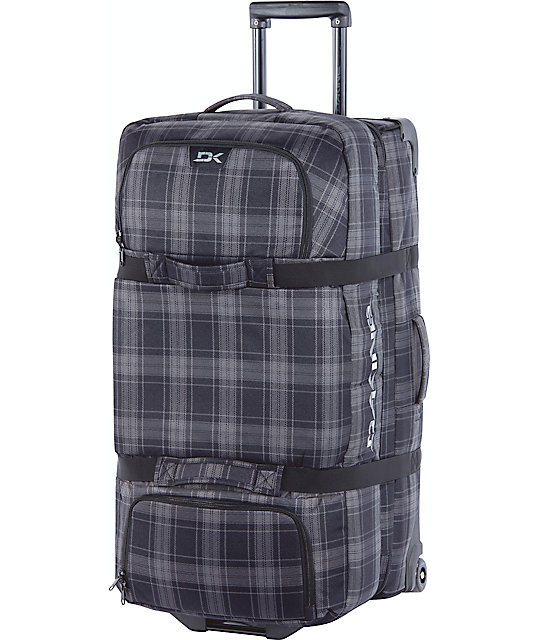 plaid luggage