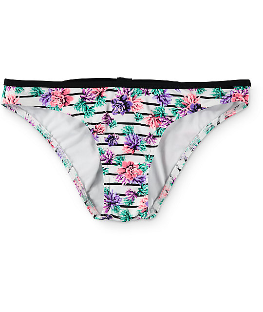 Damsel Succulent Bow White Bikini Bottom